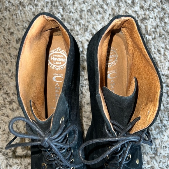 Jeffrey Campbell Dina Suede Wedge Boots Size 8.5 Handmade Havana last - Picture 12 of 15